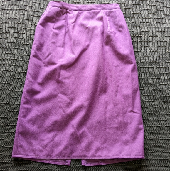 VTG Royal Purple Wool Skirt Sz 4 - Picture 2 of 14